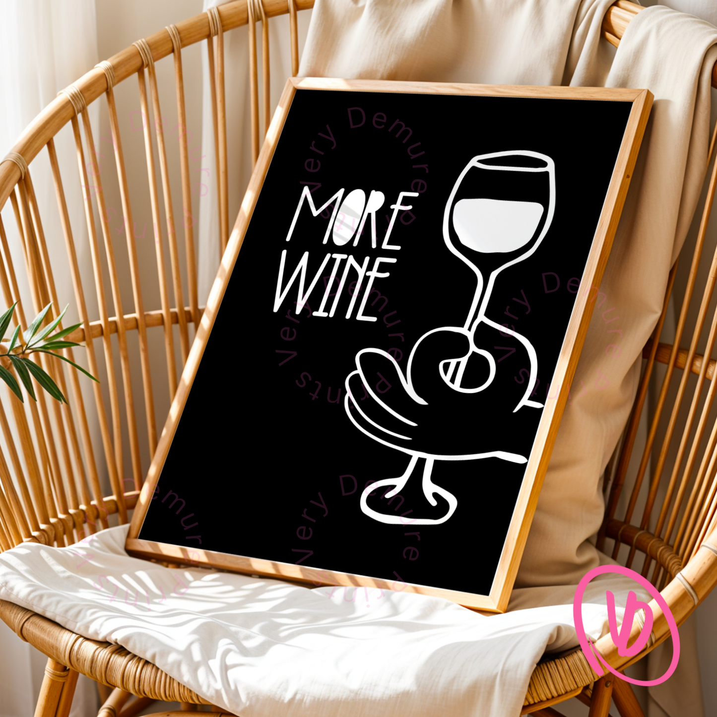 More Wine - Monochrome