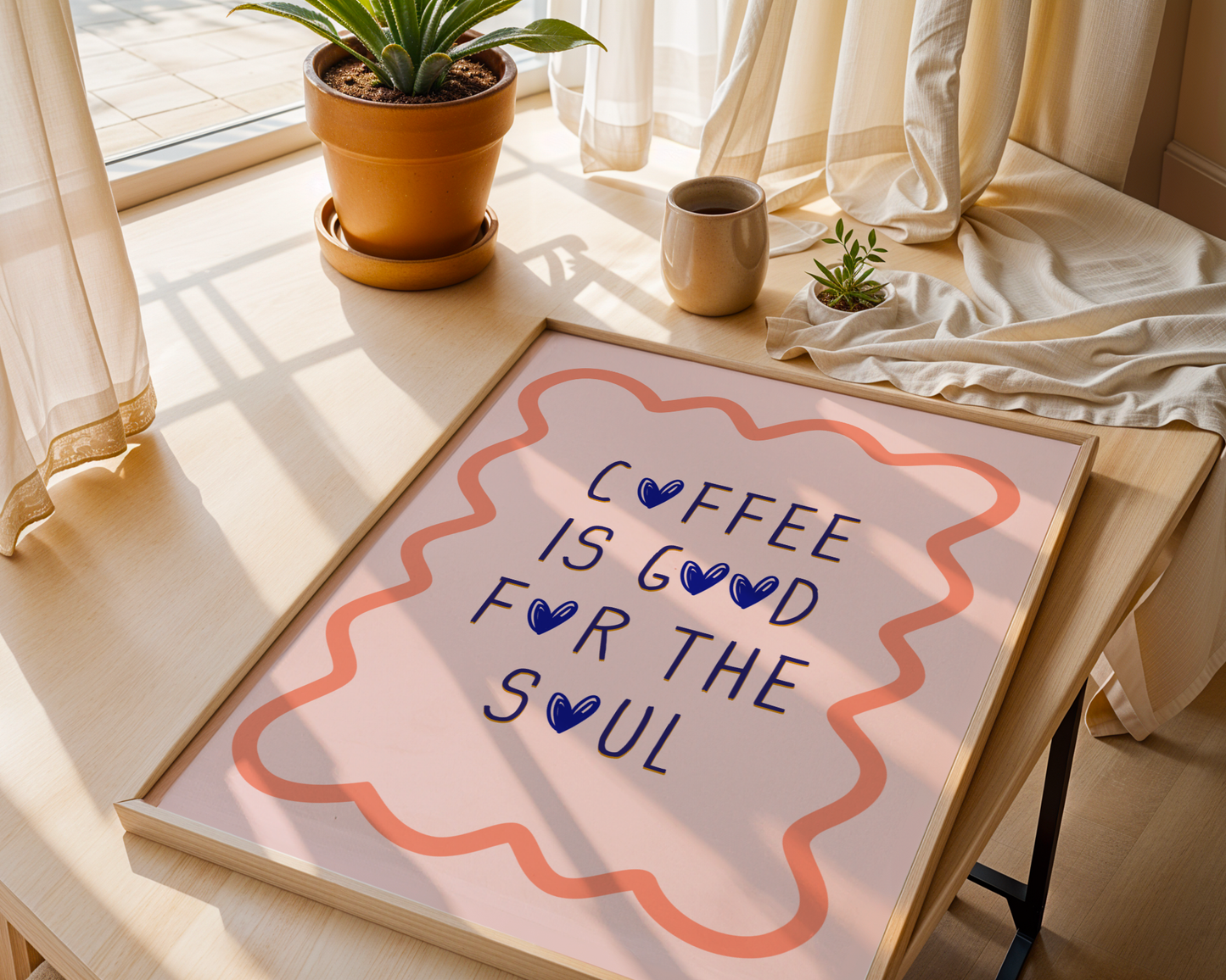 Coffee is Good for The Soul - Coral