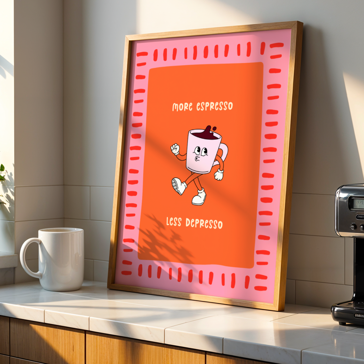 Plus d'espresso, moins de dépresso - Manny - Orange