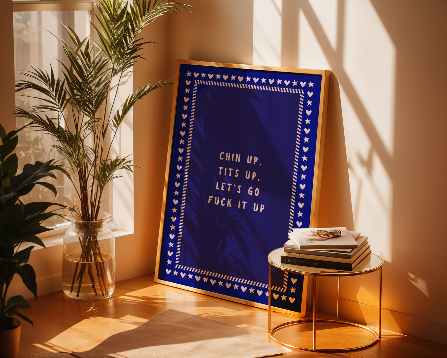 Chin Up, Tits Up - Navy Blue