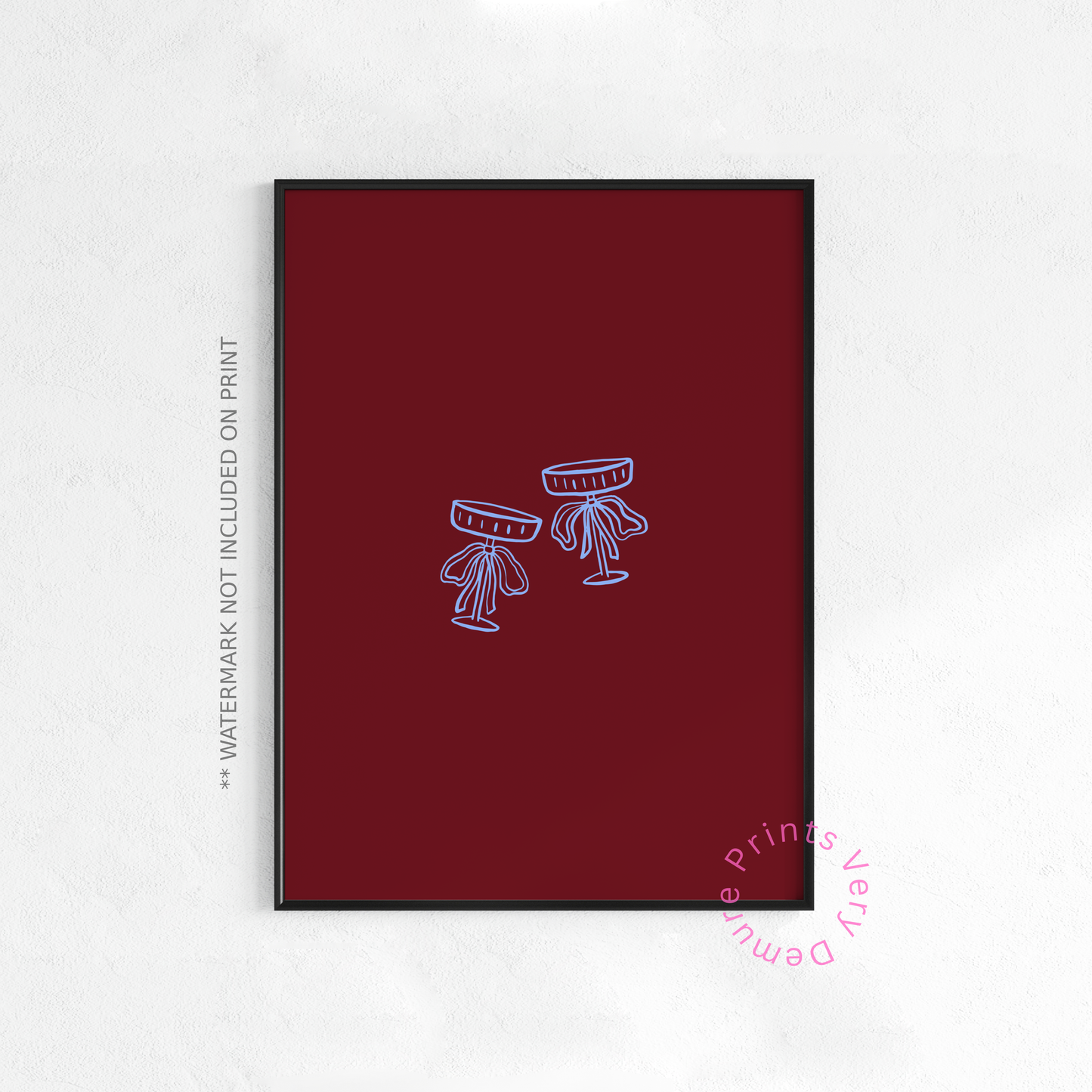 Champagne Cheers Bow - Burgundy