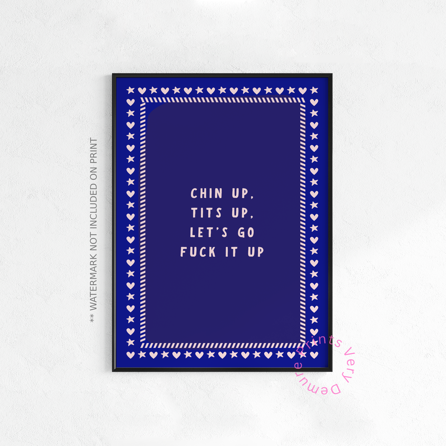 Chin Up, Tits Up - Navy Blue