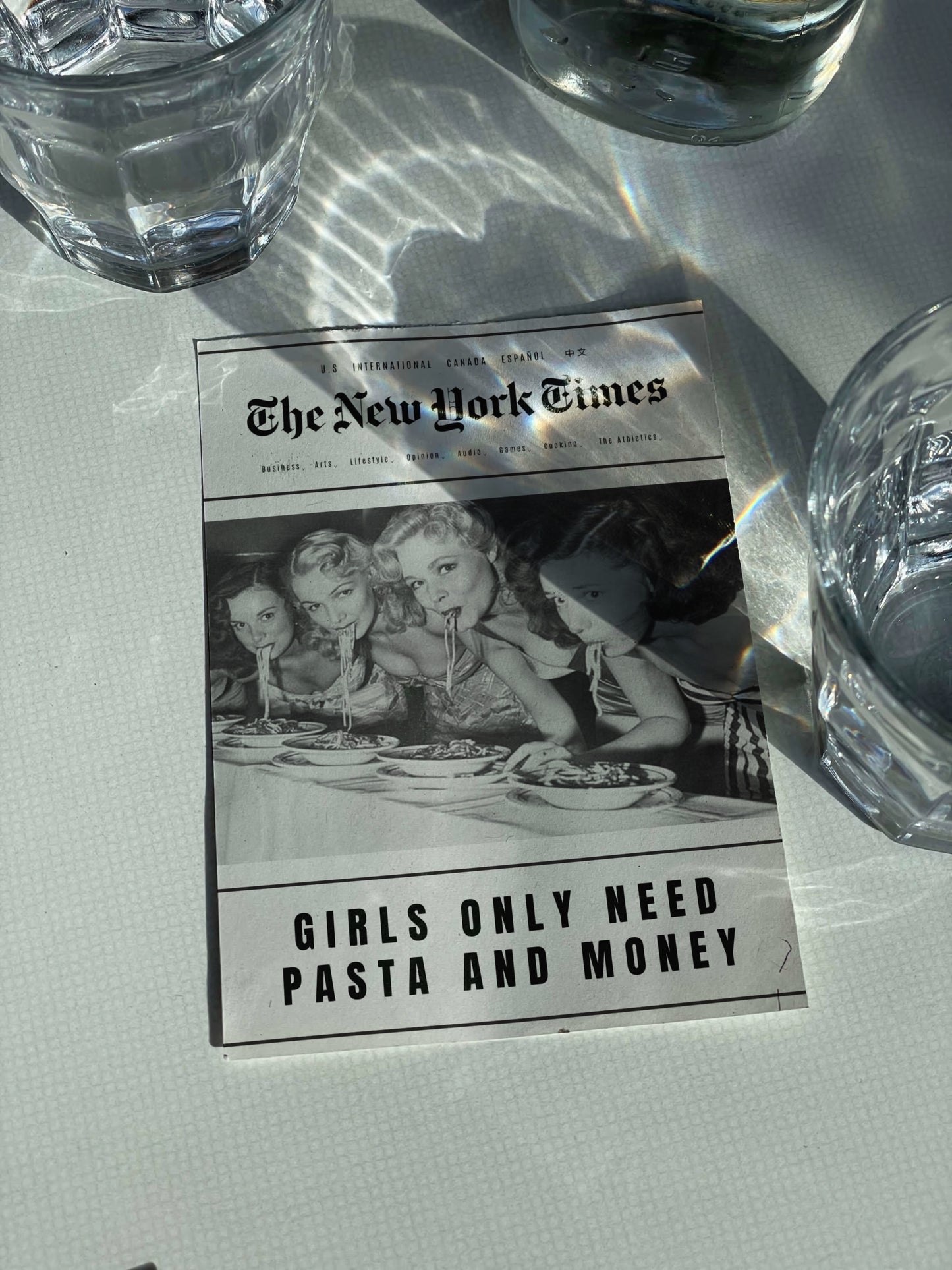 Girls Only Need Pasta and Money