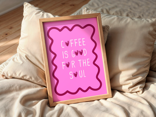 Kaffee ist gut für die Seele - Barbie Pink
