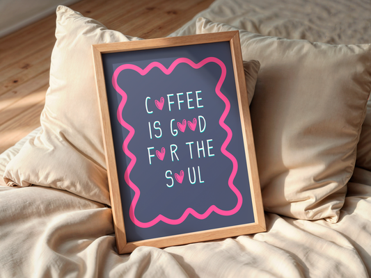 Kaffee ist gut für die Seele - Grau