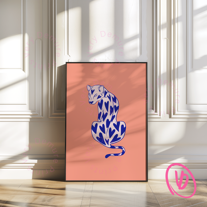 Heartthrob Leopard - Navy
