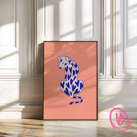 Heartthrob Leopard - Navy