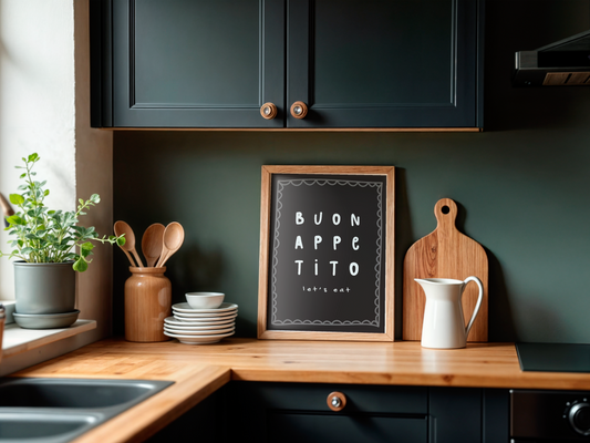 Buon Appetito, lass uns Monochrom essen