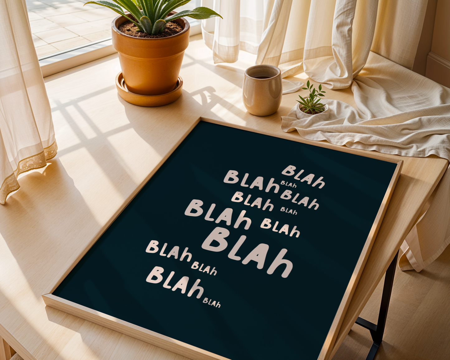 Blah Blah Deep Teal