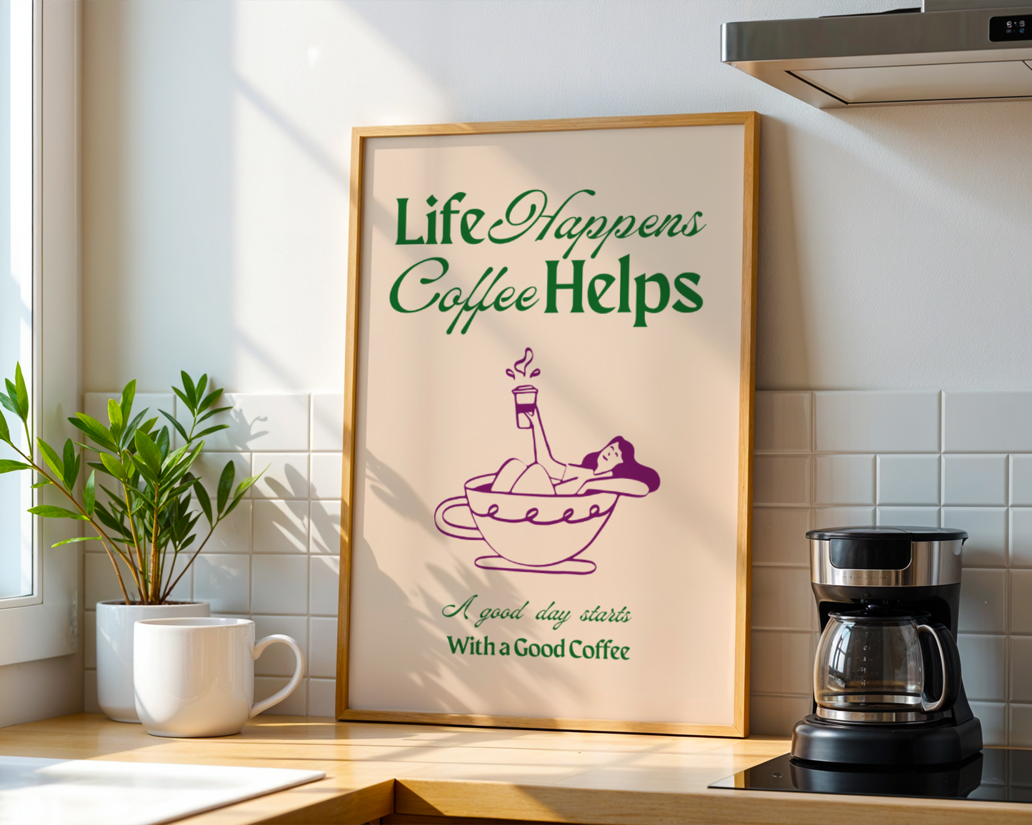 Life Happens, Coffee Helps - Verde