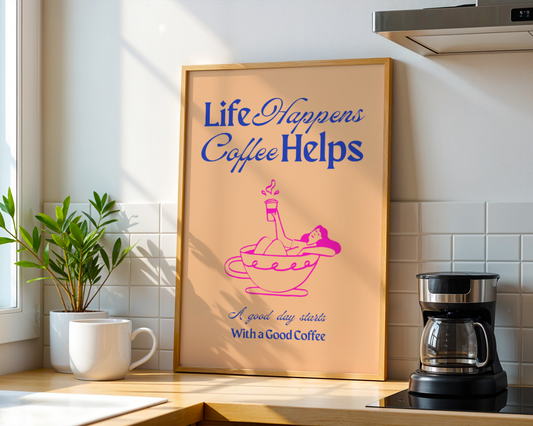 Life Happens, Coffee Helps - Custard