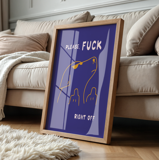 Please Fuck Right Off - Navy Blue