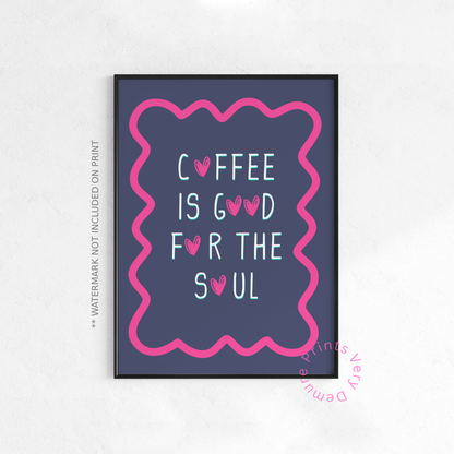 Kaffee ist gut für die Seele - Grau