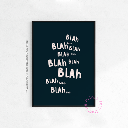Blah Blah Deep Teal