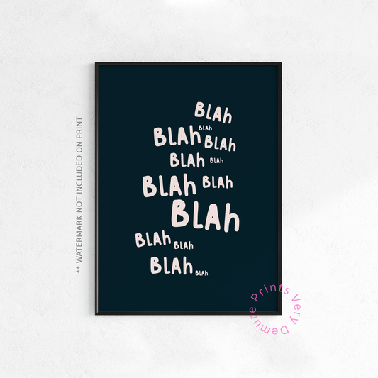 Blah Blah Deep Teal