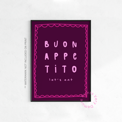 Buon Appetito, Let's Eat Magenta
