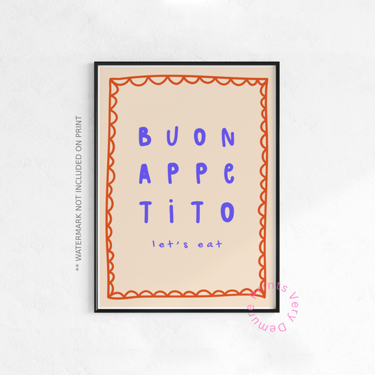 Buon Appetito, lasst uns Orange essen
