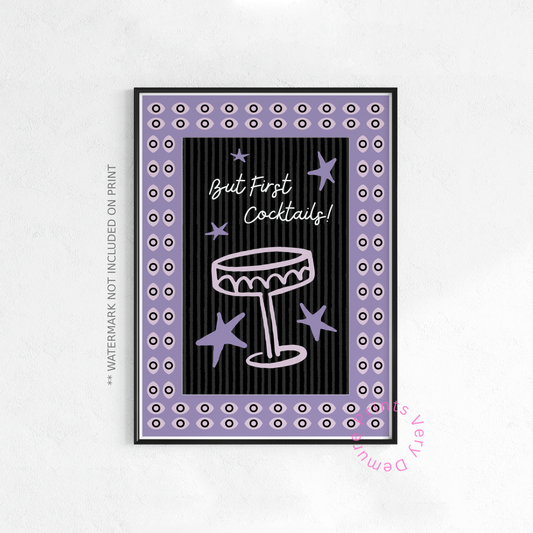 But First Cocktails, Purple