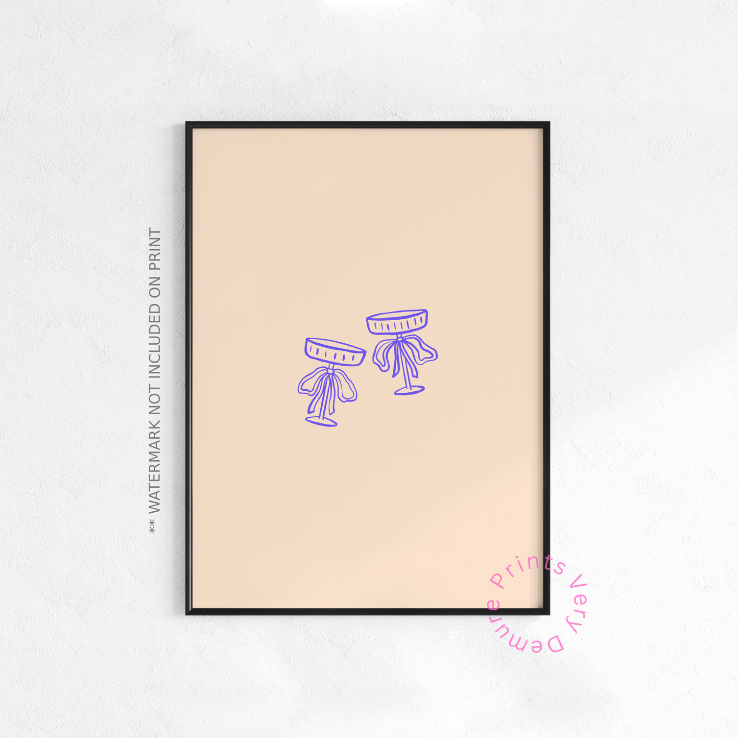 Champagne Cheers Bow - Lilac