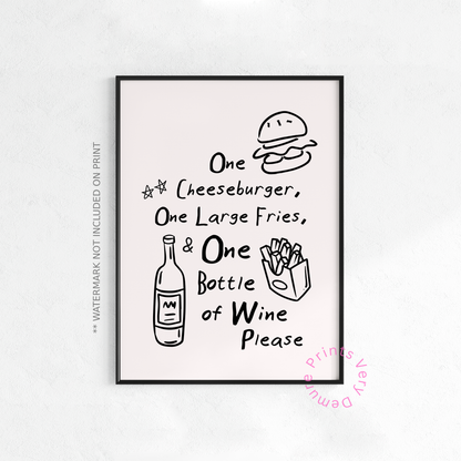 Cheeseburger Essentials - Monochrome White