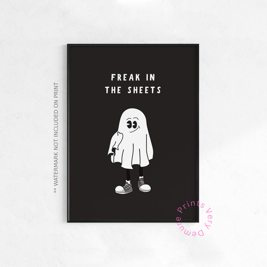 Freak in The Sheets - Monochrom Schwarz