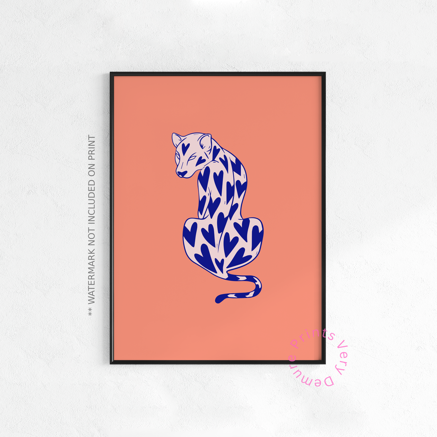 Heartthrob Leopard - Navy