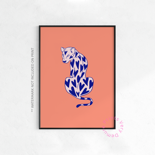 Heartthrob Leopard - Navy