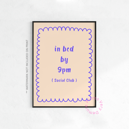 Im Bett bis 21 Uhr Club - Flieder