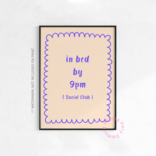 In Bed by 9pm Club - Lilac
