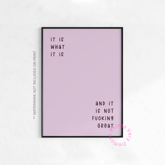 It is Not Fucking Fabulous - Orchid
