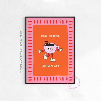 Plus d'expresso, moins de dépresso - Missy - Orange