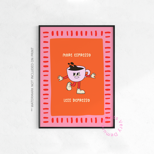 Plus d'expresso, moins de dépresso - Missy - Orange