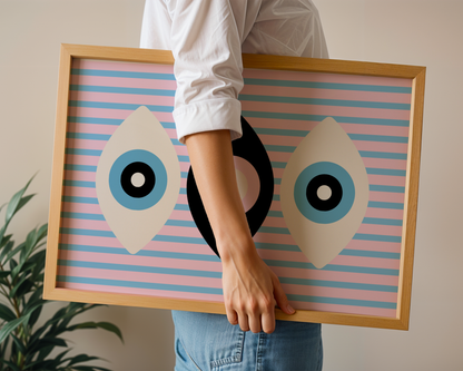 Trio Eyes - Monochrome Pastel