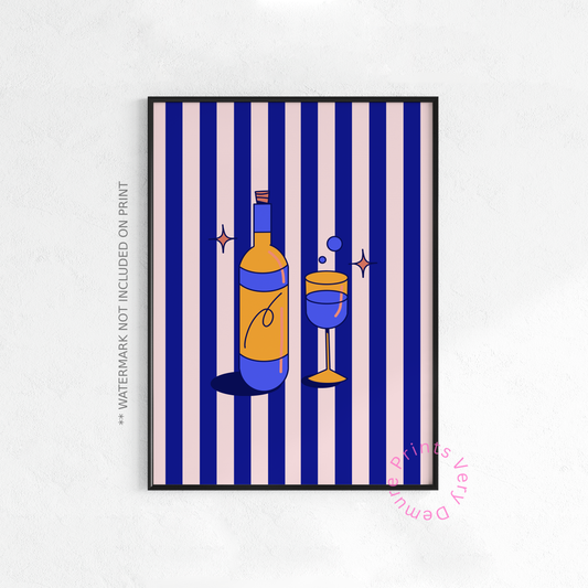 Weekend Bubbles - Navy Blue